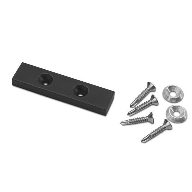 Set pletina antideslizante para fachada 80 x 20 x 8 mm. negro (03-000404)
