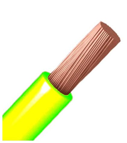 Cable Tierra 6mm² Libre Halógenos H07Z1-K 1m