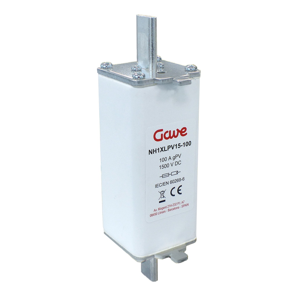 FUSIBLE NH 1500VDC TAMAÑO 1XL  -100A CURVA GPV