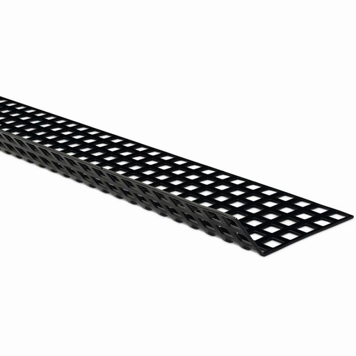 Chapa perforada 1500 x 120 mm 125° negro