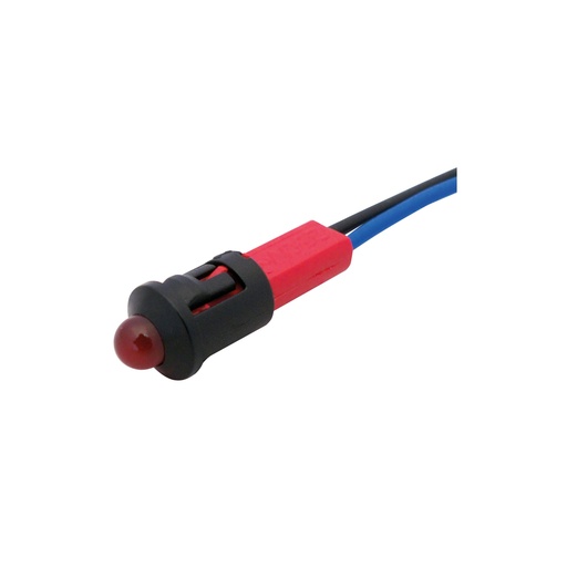 [260N24A] PILOTO FRONTAL NEGRO. D.8MM 24V ALTA LUMINOSIDAD AMBAR