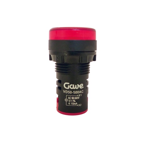 [VD50-500AC] VOLTIMETRO DIGITAL GAVE 22,5MM 50-500VAC