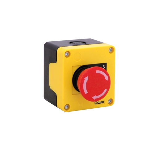 [SGE02] PULSADOR DE SETA GAVE GIRAR PARA DESENCLAVAR Ø40MM. 2NC