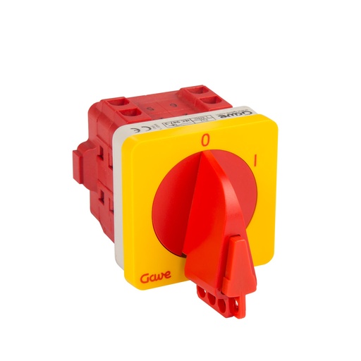 [AH5532000] INTERRUPTOR 4P GAVE 25A.D0 ENCLAVABLE CANDADO ROJO/AMARILLO