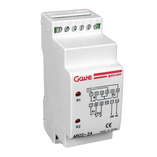 [AR02-24AC] RELE DE ALTERNANCIA GAVE SIMULTANEO 24V AC