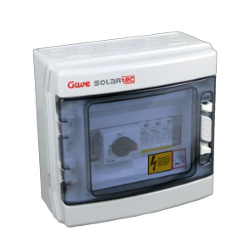 [STM11025P15] CAJA MODULAR CONEXION PV 1 STRING  FUSIBLE  15A + SECCIONADOR 25A + PROTECTOR SOBRETENSION II