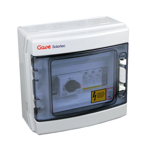 [STM11025D20] CAJA MODULAR CONEXION PV 1 STRING FUSIBLE 20A + PROTECTOR SOBRETENSION I+II