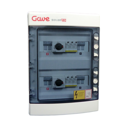 [STM21025P20S] CAJA MODULAR CONEXION PV 2 STR. FUS. 20A + PROT.SOBRETENSION II+INTERRUPTOR DOS CIRCUITOS