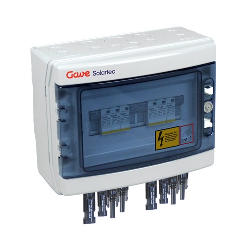 [STM110MCP15/2] CAJA MODULAR CONEXIÓN MC4 2MPPT - 1STR.FUS 15A - SIN SECCIONADOR + PROTECTOR SOBRETENSION II