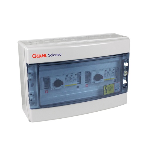 [STM11025D15/2] CAJA MODULAR CONEXIÓN PV 2MPPT - 1STRING FUS 15A + PROTECTOR SOBRETENSION I+II