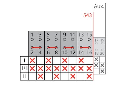 [LDA43B100] CONMUTADOR   LD I - I+II - II 4P 200A +CA GAVE
