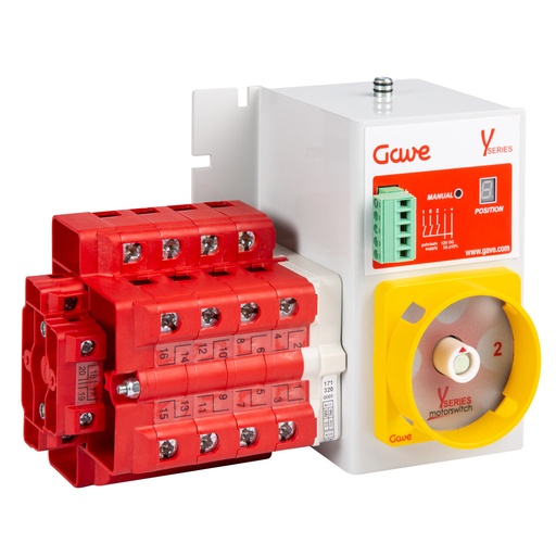 [YL8636301] CONMUTADOR  MOTORIZADO ENTRADA INFERIOR 1-0-2 2P 200A. 12V DC GAVE