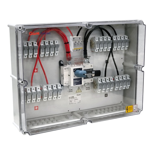 [SP121025P15] CAJA CONEXIÓN PV 12 STRINGS - FUS 15A -SECCIONADOR 250 + PROTECTOR SOBRETENSIONES GAVE