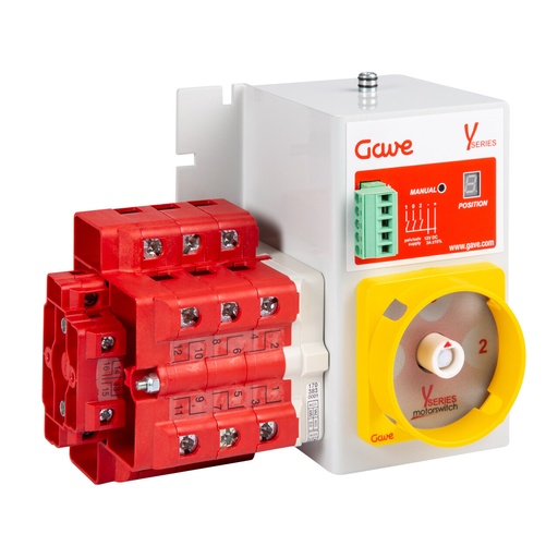 [YL8627301] CONMUTADOR  MOTORIZADO ENTRADA INFERIOR 1-0-2 3P 100A. 12V DC GAVE