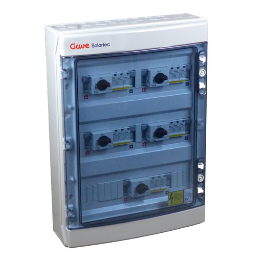 [STM11025P12/5] CAJA PROTECCIONES CONTINUA CONEXIÓN PV GAVE- 1STRINGS 1000V 25A FUS12A 5MPPT SALIDAS INDIVIDUALES STM11025P12/5