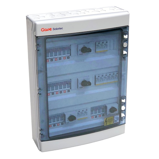 [STP01298] CAJA MODULAR CONEXIÓN PV 4MPPT - 3/3/2/2 STRINGS FUS 15A + PROTECTOR SOBRETENSION II GAVE